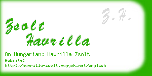 zsolt havrilla business card